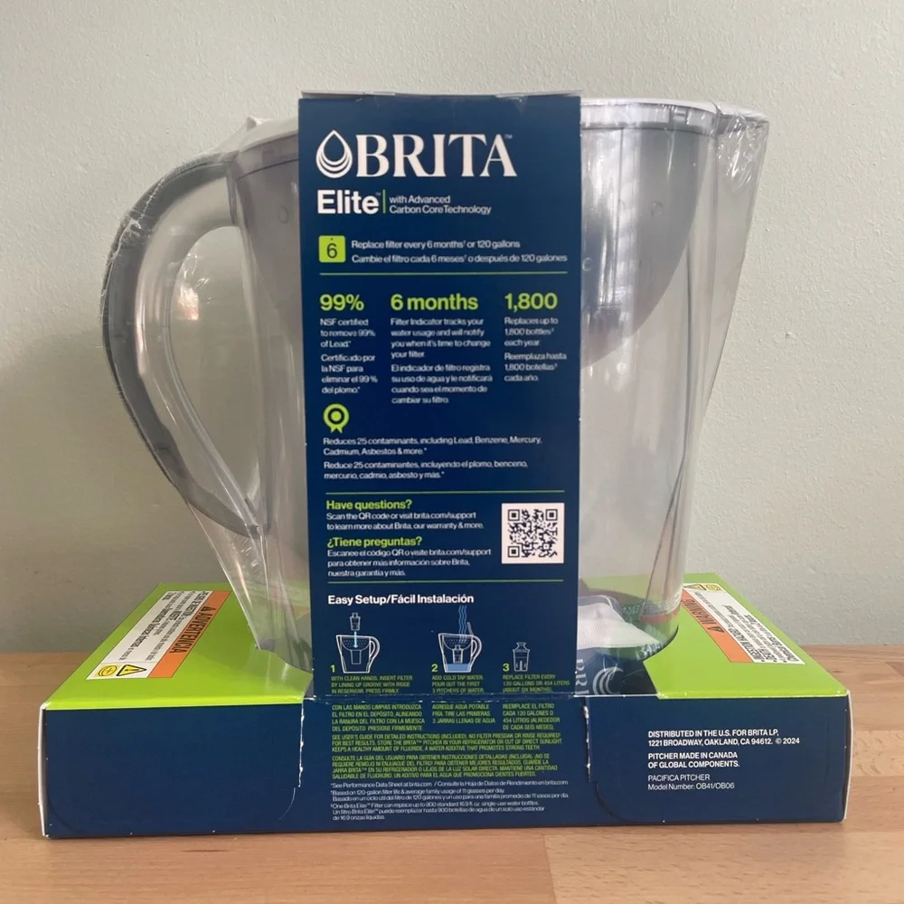 Brita Elite Water Filter Pitcher 10 cup with 1 Filters - Picture 2 of 9